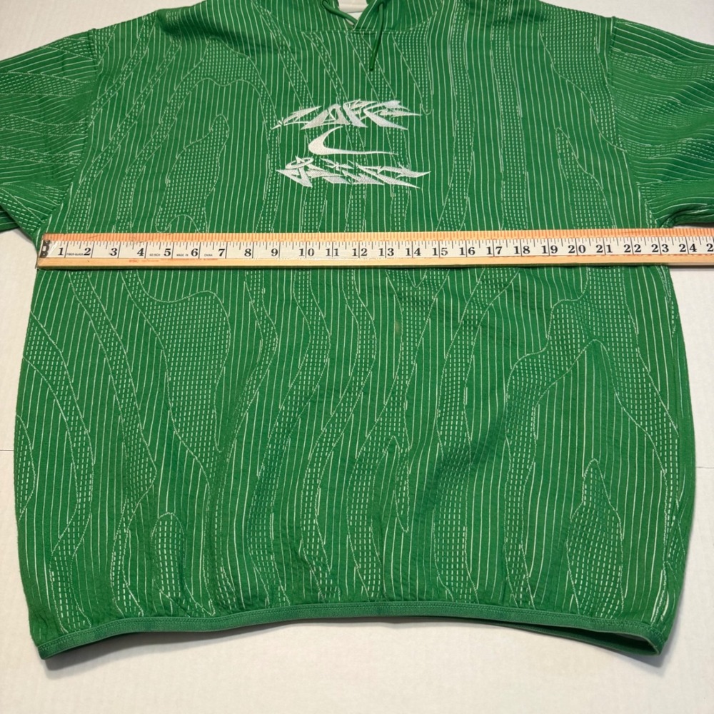 Nike x Off-White Engineered Hoodie Green White Striped Pullover Mens Medium RARE - Picture 4 of 9